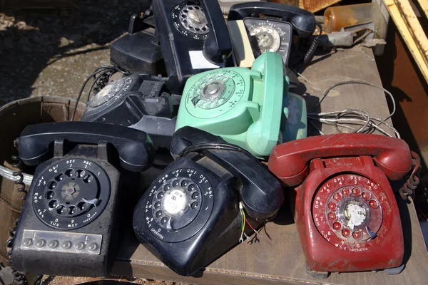 Velhos telefones rotativos . — Fotografia de Stock