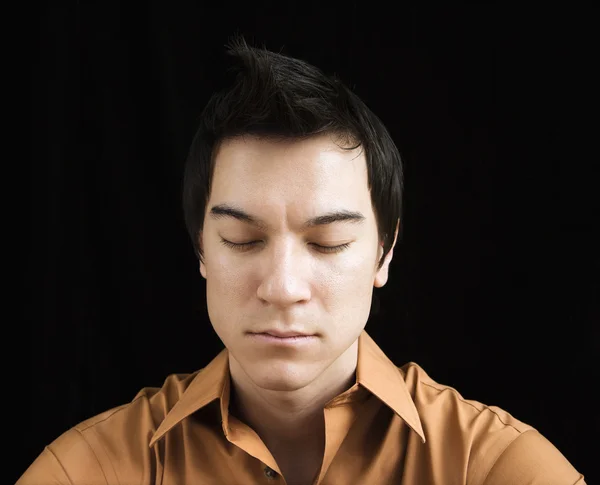 Portrait of man meditating. — Stock Photo, Image
