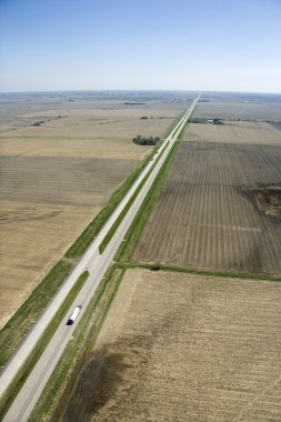 Highway in rural USA. clipart