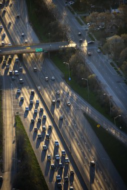 Chicago traffic. clipart