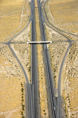 Interstate in desert. clipart