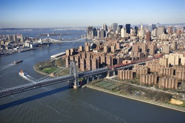 Williamsburg Bridge, NYC. clipart