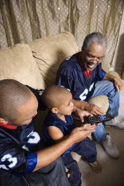 Family watching sports. clipart