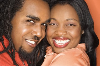 Smiling happy couple. clipart