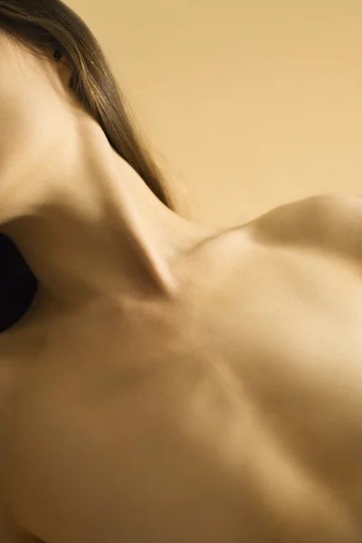 Peito e pescoço feminino . Imagem De Stock