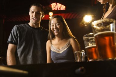 Couple at bar. clipart