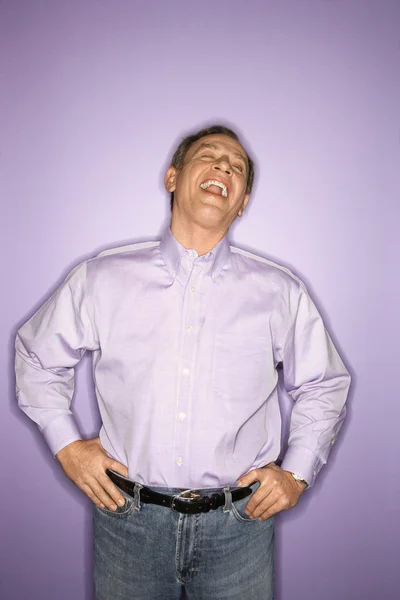 Människan skrattar. — Stockfoto