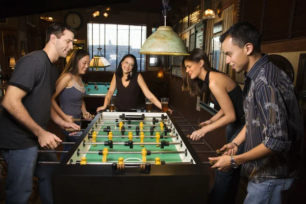Group of Playing Foosball — Stock Photo, Image