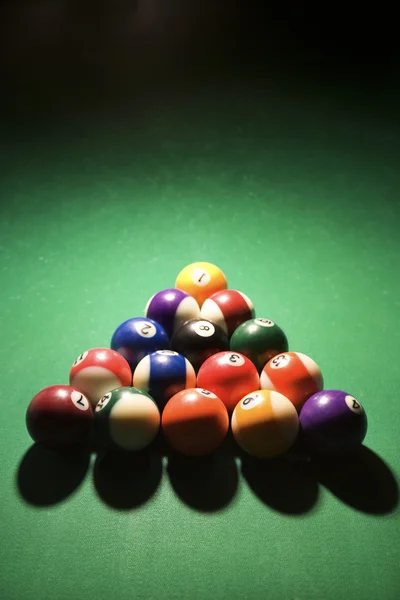 Racked Pool Balls — Stock Photo, Image