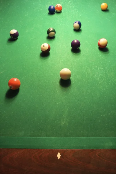 Balles sur table de billard . — Photo