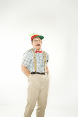 Man dressed like dork. clipart