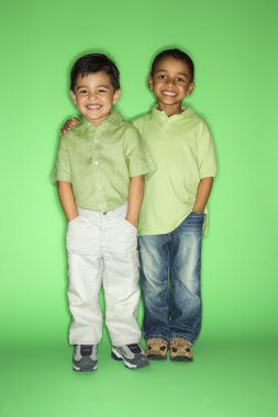 Portrait of two boys. clipart