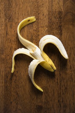 Half eaten banana. clipart