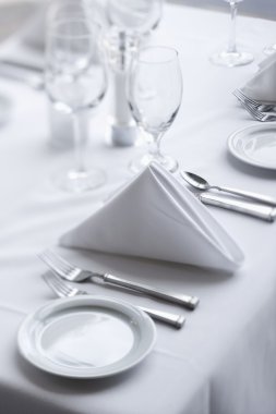 Place Settings on Dining Table clipart