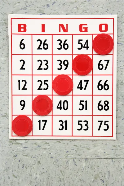 Winning bingo card. — Stock Photo, Image