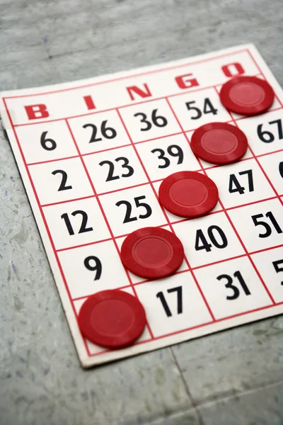 Carta da bingo vincente . — Foto Stock