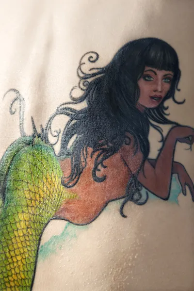 stock image Mermaid tattoo.