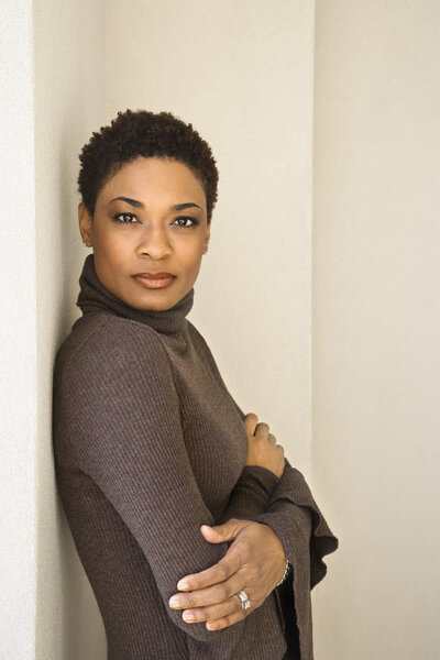 Posed woman portrait.