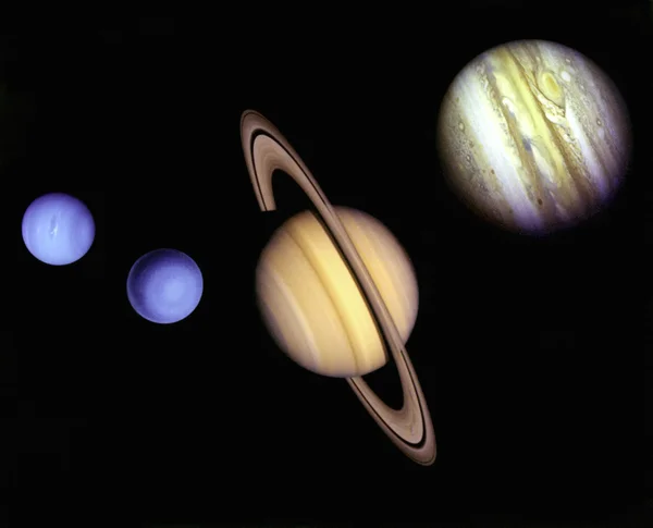 Planety w przestrzeni kosmicznej. — Zdjęcie stockowe