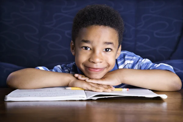 Boy Doing Homework — Stock Photo, Image