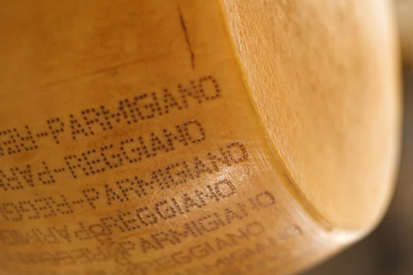 stock image Stamped parmigiano cheese.