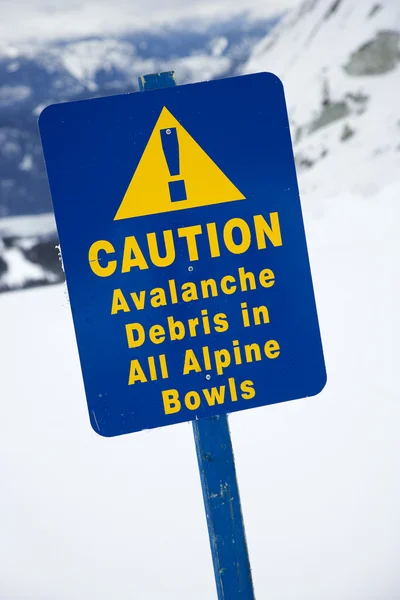 Snow ski signe d'avertissement . — Photo