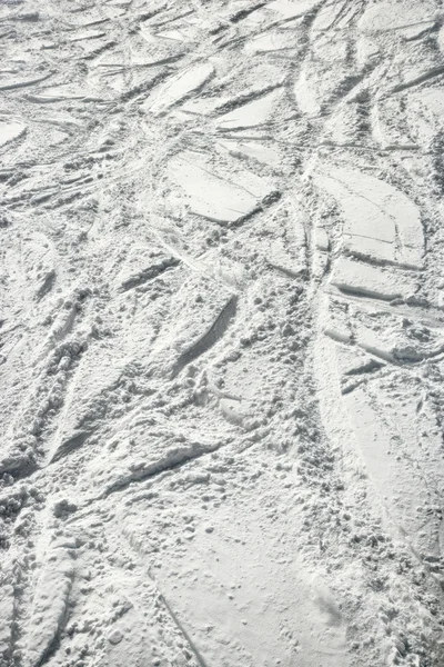 Skidspår i snö. — Stockfoto
