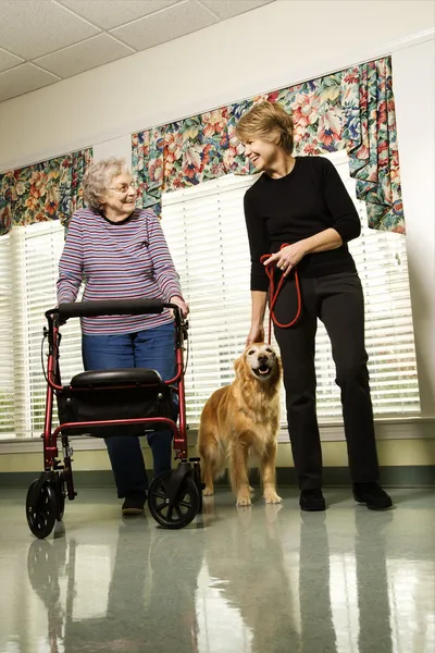 Woman in assisted living. Stock Picture