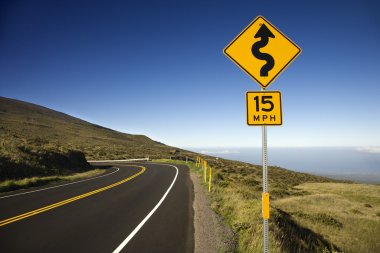 Road in Maui, Hawaii. clipart