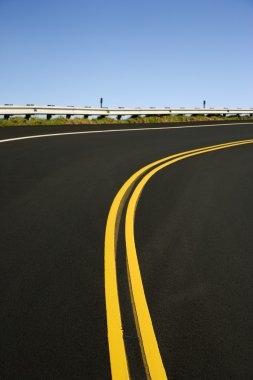 Curving road. clipart