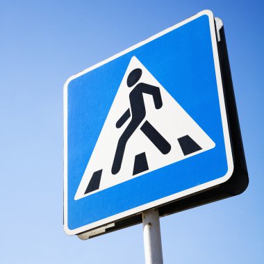 Pedestrian Crossing Sign in Moscow clipart