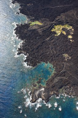 Aerial of coastline. clipart