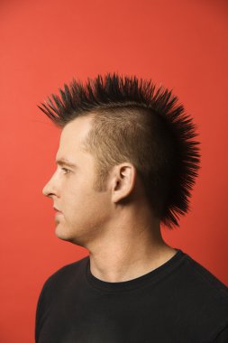 Man with mohawk. clipart