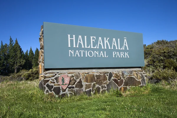Haleakala nationaal park entree, maui, hawaii. — Stockfoto