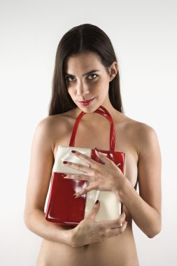 kadın holding çanta.