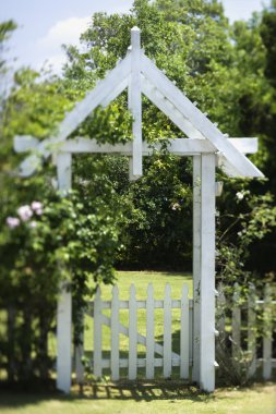 Arbor in Yard clipart