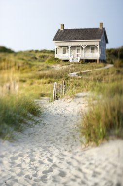 Cottage on Beach clipart