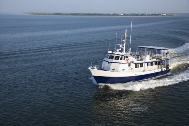 Passenger ferry boat. clipart