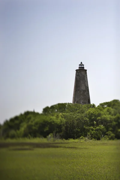 Lighthouse on Bald Head Island. — Stock Photo, Image