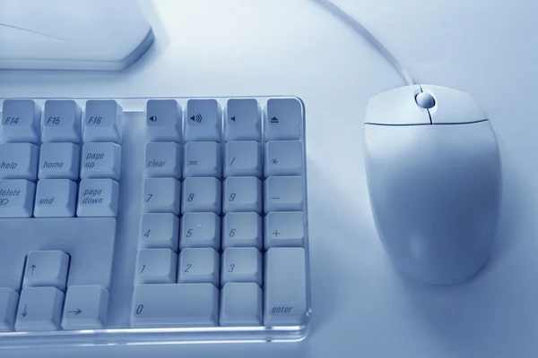Teclado de computador e mouse. — Fotografia de Stock