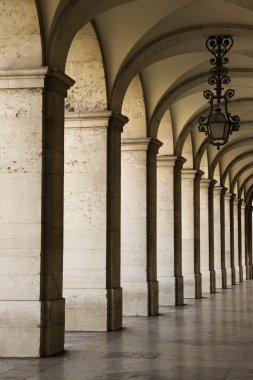 Colonnade in Lisbon. clipart