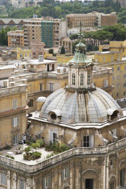 Domed Building and Roof Garden in Rome clipart