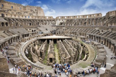 Tourists at the Colosseum clipart