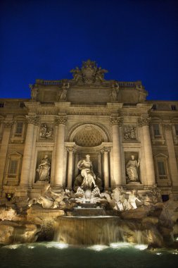 Trevi Fountain at Night clipart