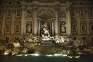 Trevi Fountain at Night clipart