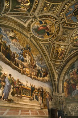 Ceiling fresco, Vatican Museum. clipart