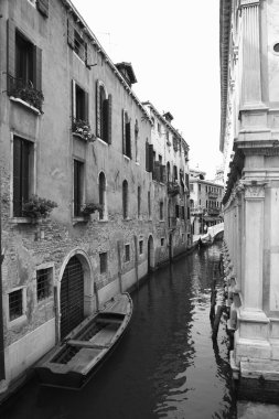 Venice canal scene. clipart