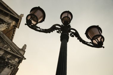 sokak lambası, Venedik, İtalya.