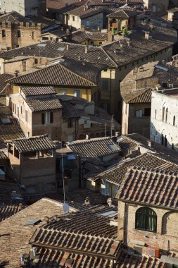 Siena, İtalya rooftops.