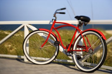 Bicycle at beach. clipart